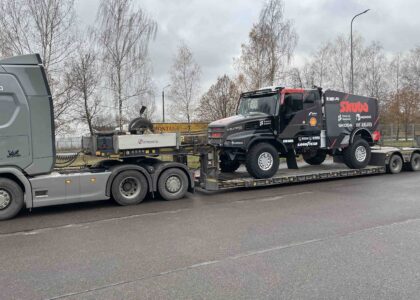 Transporting of DAKAR RALLY truck